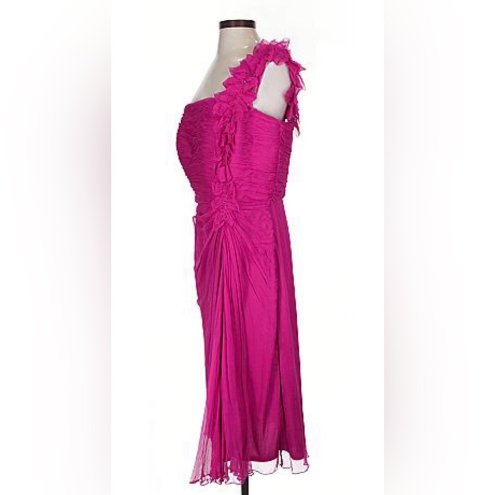 One-Shoulder Tadashi Collection Saks Fifth Avenue Pink Dress Cocktail Sz 12 NWT - Picture 4 of 15